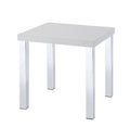 ACME 82332 Harta End Table, White High Gloss & Chrome