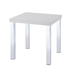 ACME 82332 Harta End Table, White High Gloss & Chrome