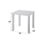ACME 82332 Harta End Table, White High Gloss & Chrome
