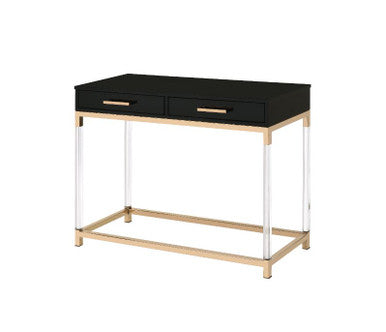 ACME 82348 Adiel Console Table, Black & Gold Finish