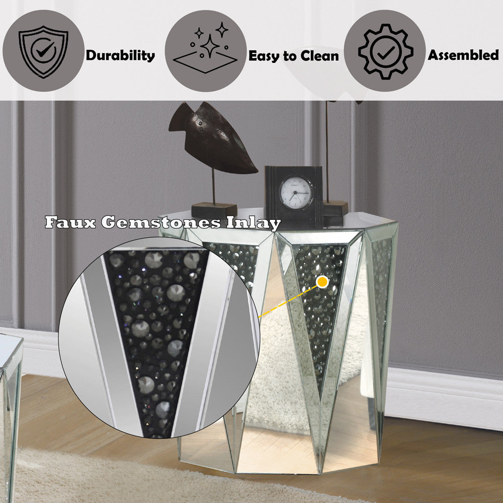 ACME 82777 Noor End Table, Mirrored