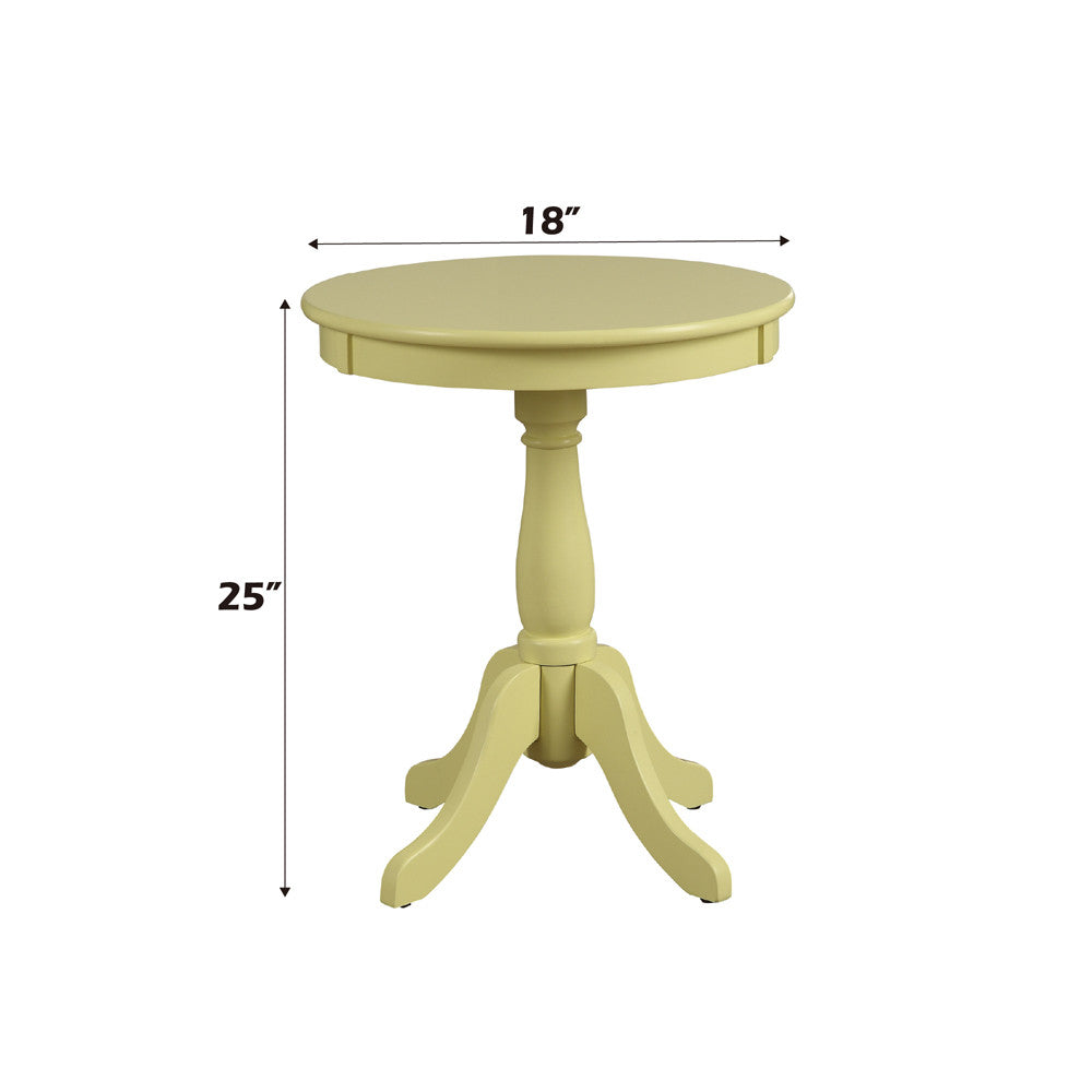 ACME 82806 Alger Side Table, Light Yellow