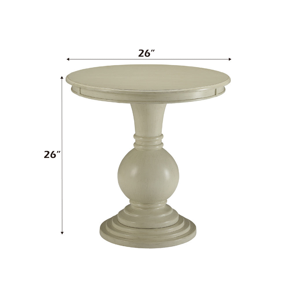 ACME 82818 Alyx Accent Table, Antique White
