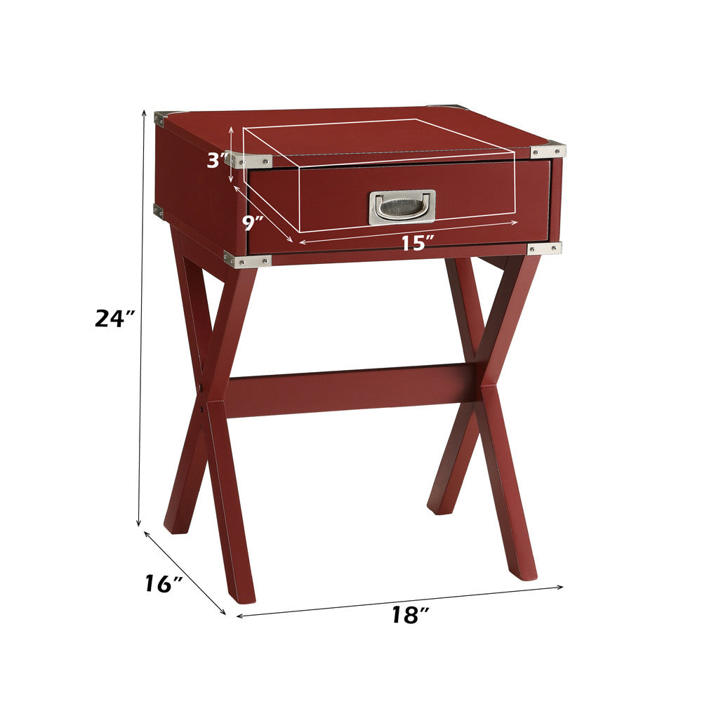 ACME 82820 Babs End Table, Red