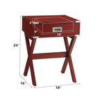 ACME 82820 Babs End Table, Red