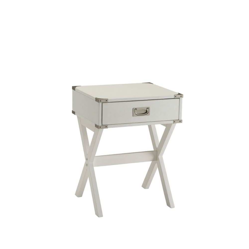 ACME 82824 Babs End Table, White