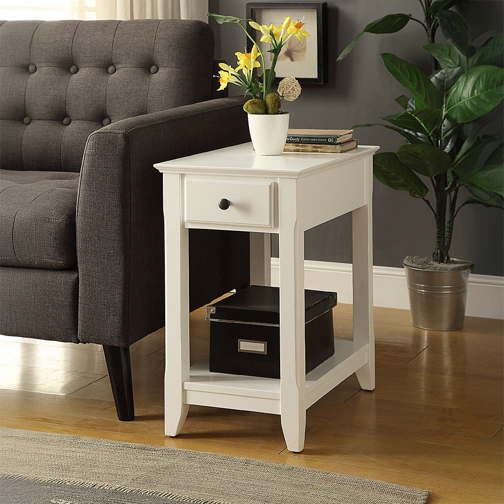 ACME 82842 Bertie Side Table, White