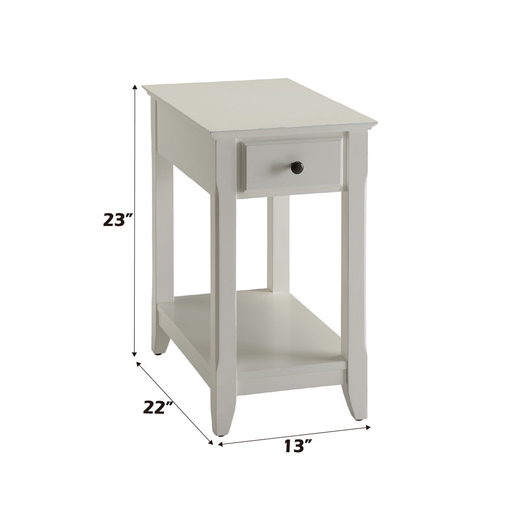 ACME 82842 Bertie Side Table, White