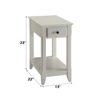 ACME 82842 Bertie Side Table, White