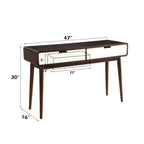 ACME 82854 Christa Sofa Table, Espresso & White