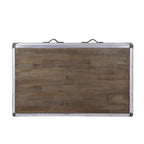 ACME 82855 Brancaster Coffee Table, Antique Oak & Aluminum