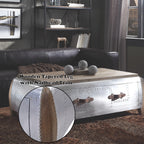 ACME 82855 Brancaster Coffee Table, Antique Oak & Aluminum