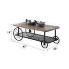 ACME 82860 Francie Coffee Table, Oak & Antique Gray