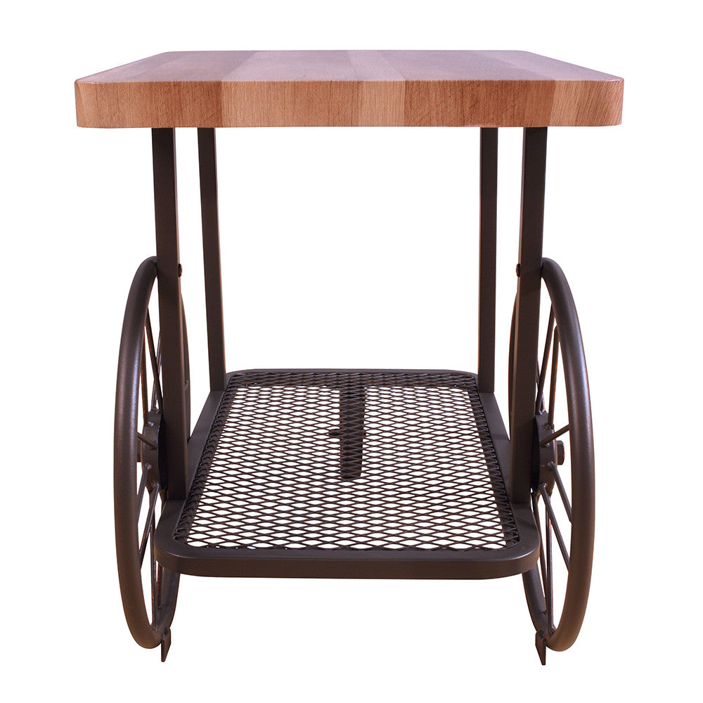 ACME 82862 Francie End Table, Oak & Antique Gray