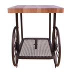 ACME 82862 Francie End Table, Oak & Antique Gray