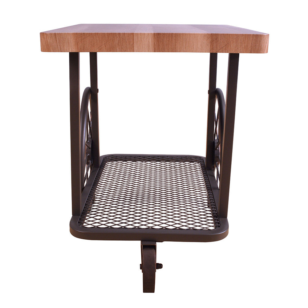 ACME 82862 Francie End Table, Oak & Antique Gray