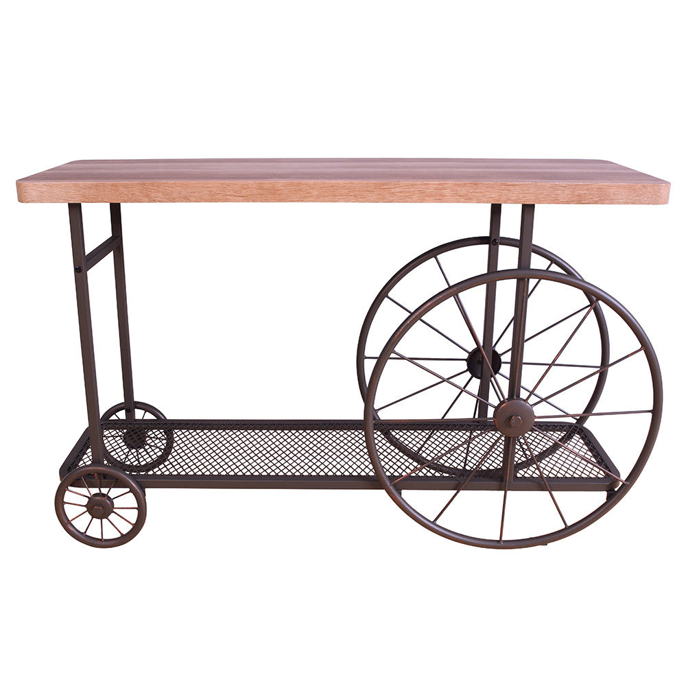 ACME 82863 Francie Sofa Table, Oak & Antique Gray