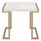 ACME 82872 Boice II End Table, Faux Marble & Champagne