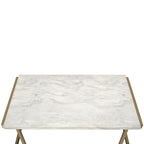 ACME 82872 Boice II End Table, Faux Marble & Champagne