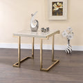 ACME 82872 Boice II End Table, Faux Marble & Champagne