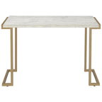 ACME 82873 Boice II Sofa Table, Faux Marble & Champagne