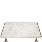 ACME 82873 Boice II Sofa Table, Faux Marble & Champagne