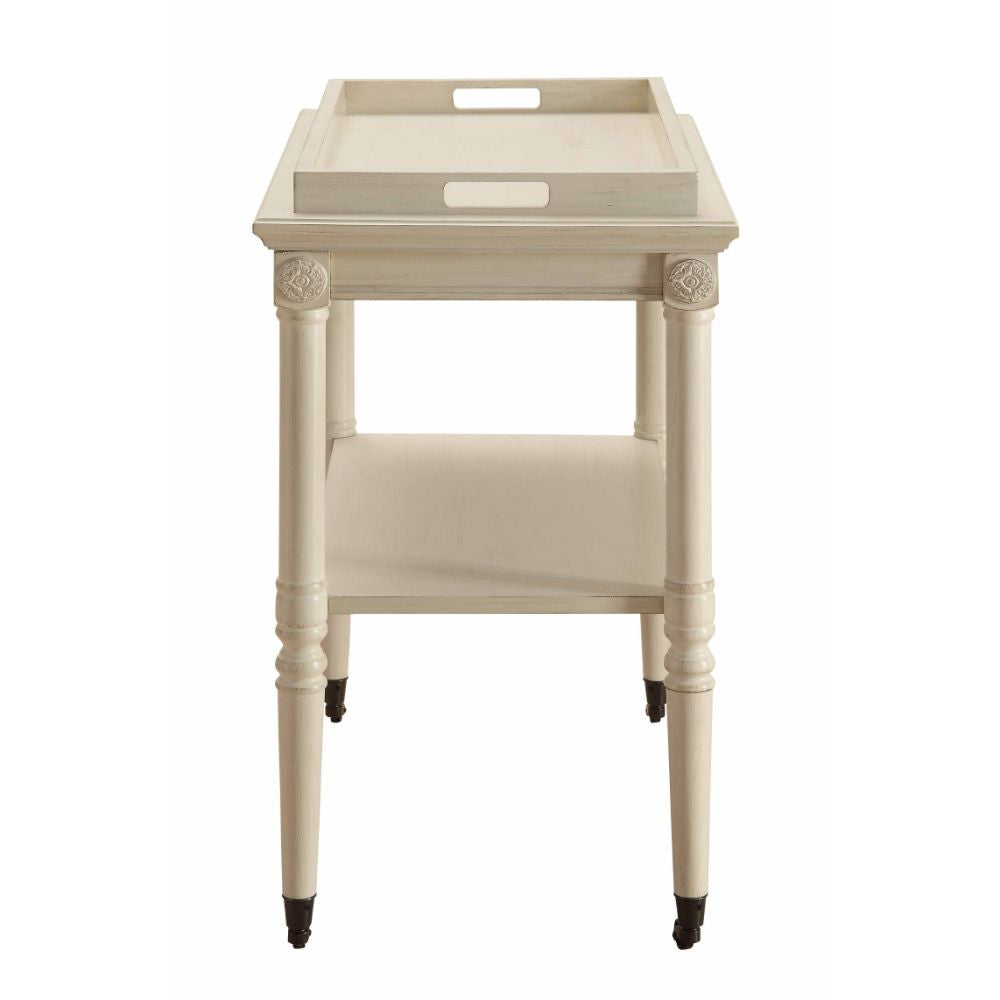 ACME 82908 Frisco Tray Table, Antique White