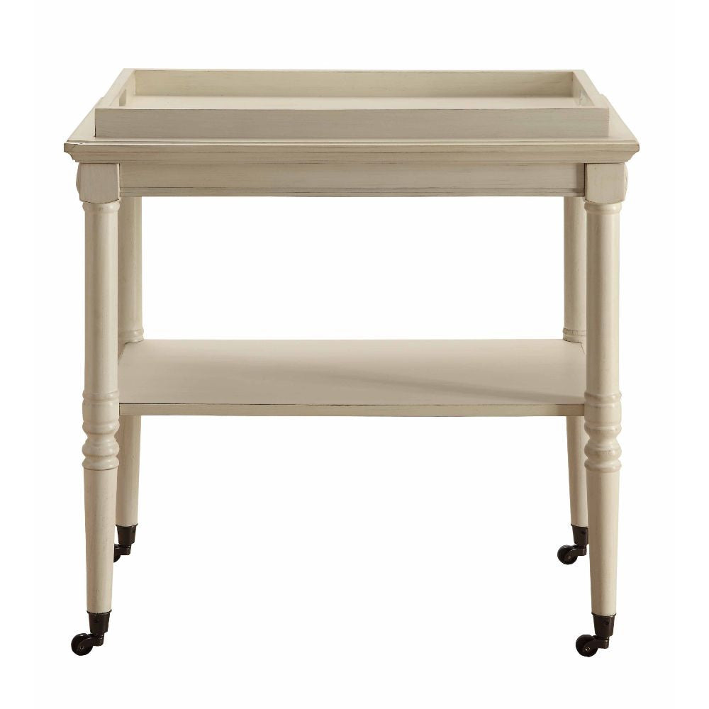 ACME 82908 Frisco Tray Table, Antique White