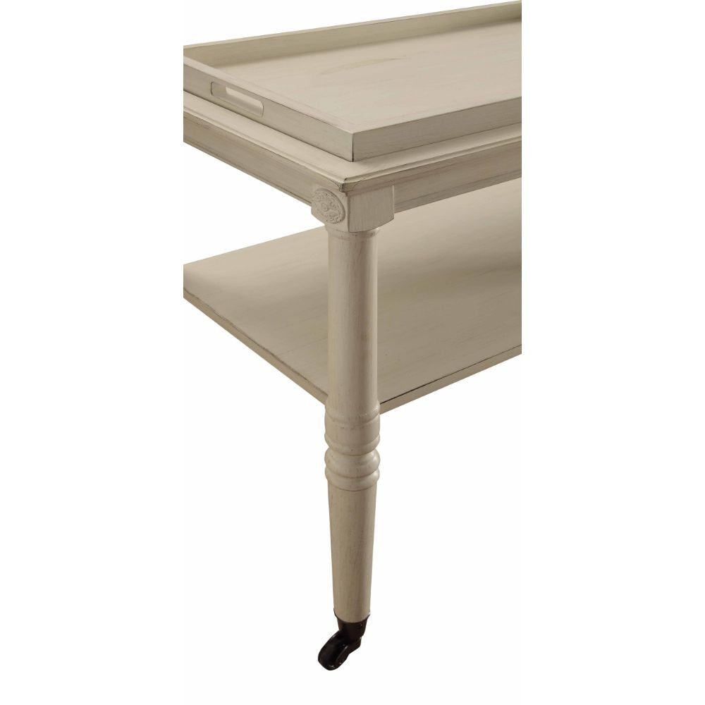 ACME 82908 Frisco Tray Table, Antique White