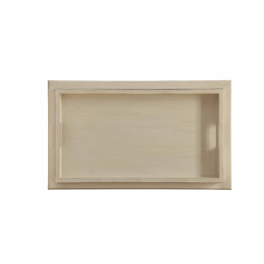 ACME 82908 Frisco Tray Table, Antique White