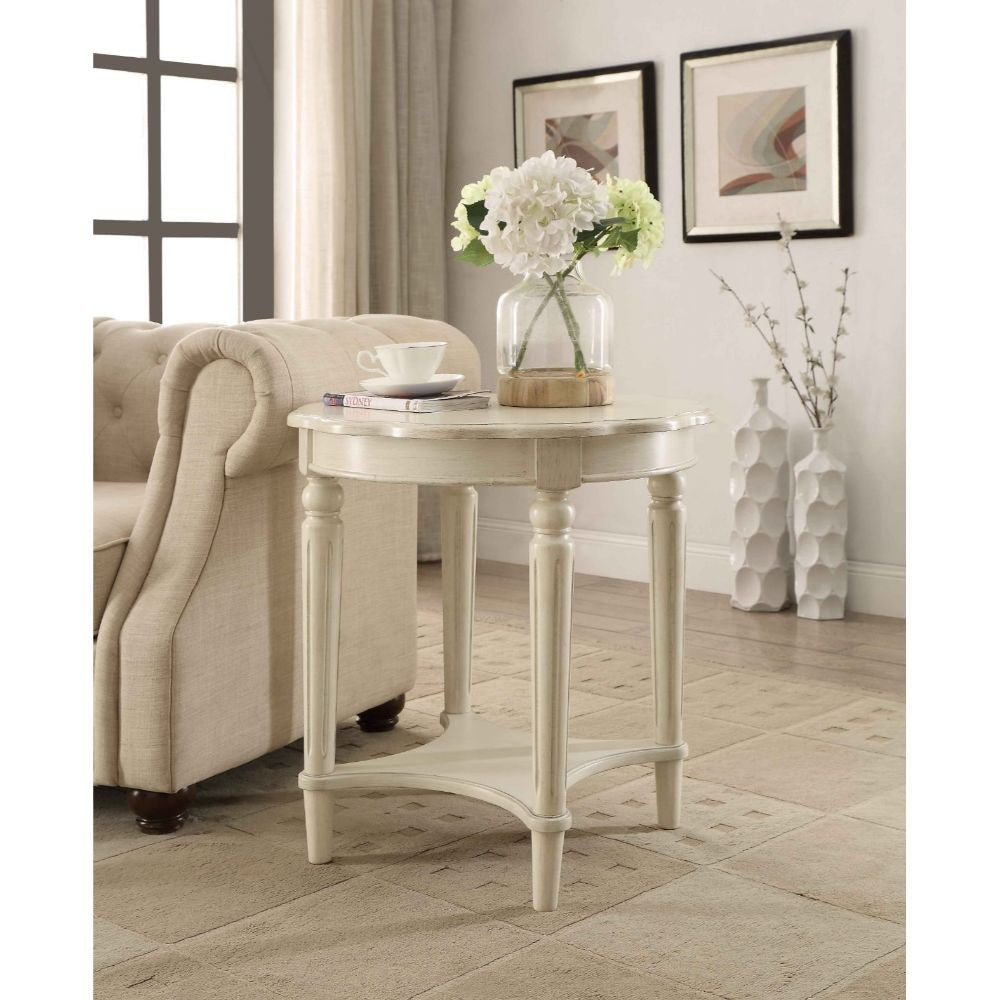 ACME 82922 Fordon End Table, Antique White