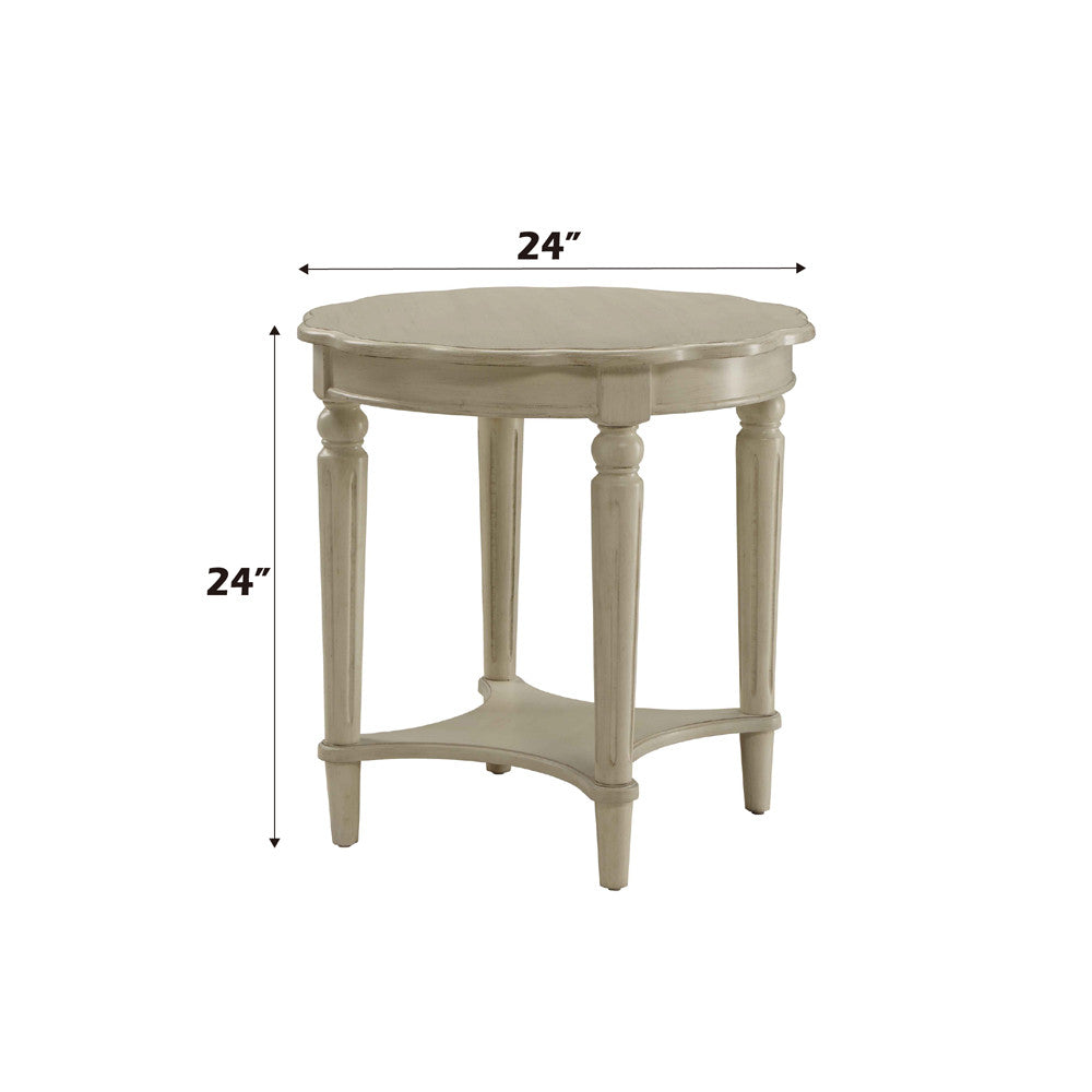 ACME 82922 Fordon End Table, Antique White