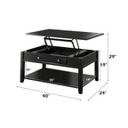 ACME 82950 Malachi Coffee Table with Lift Top, Black