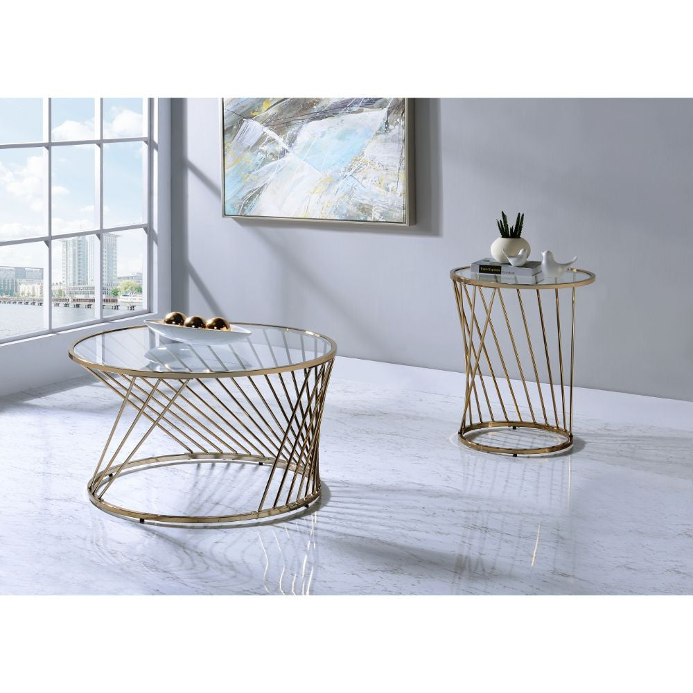 ACME 82990 Bluelipe Coffee Table, Champagne