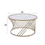 ACME 82990 Bluelipe Coffee Table, Champagne