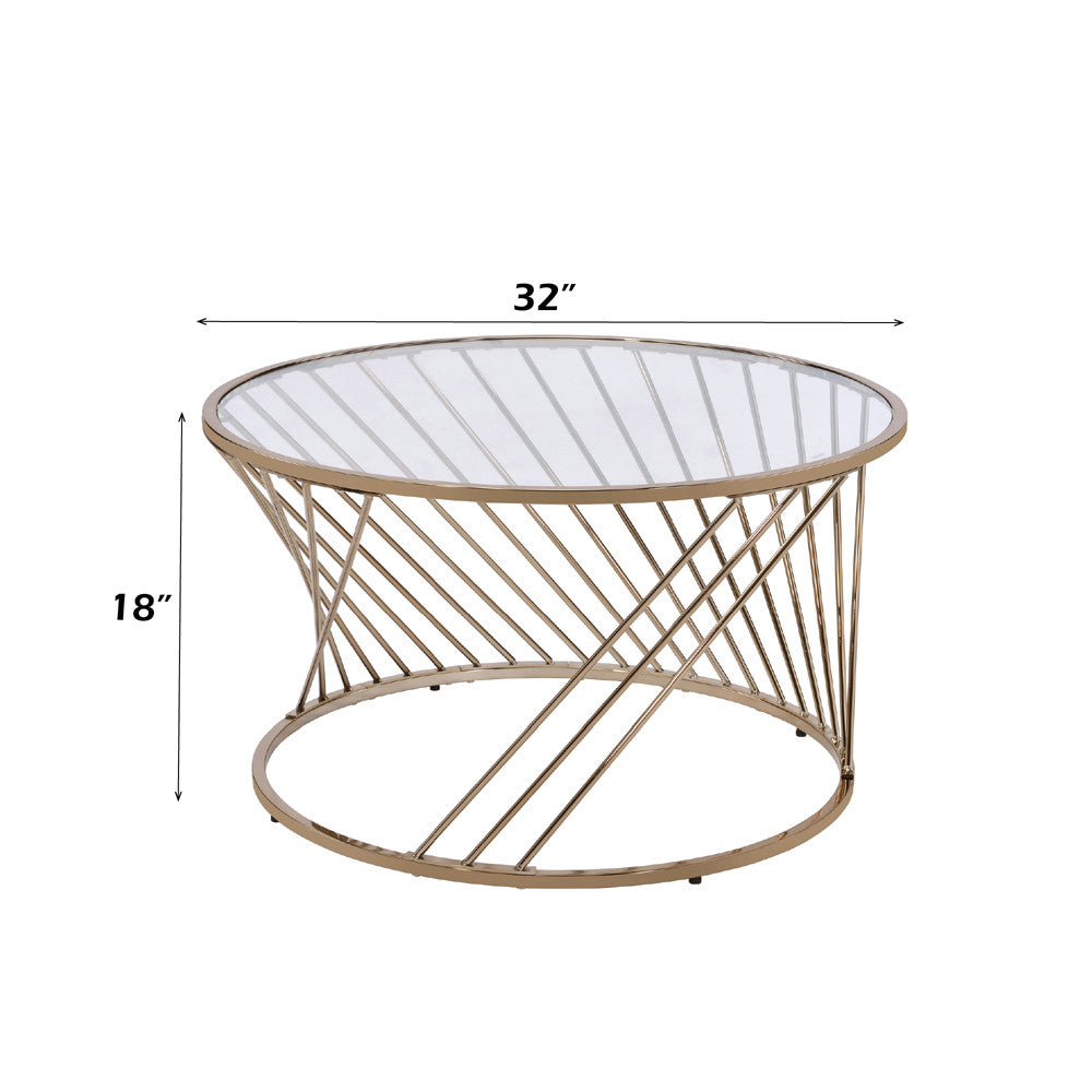 ACME 82990 Bluelipe Coffee Table, Champagne