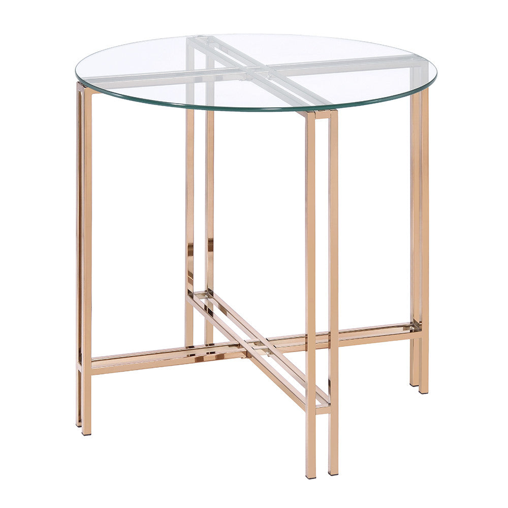 ACME 82997 Veises End Table, Champagne