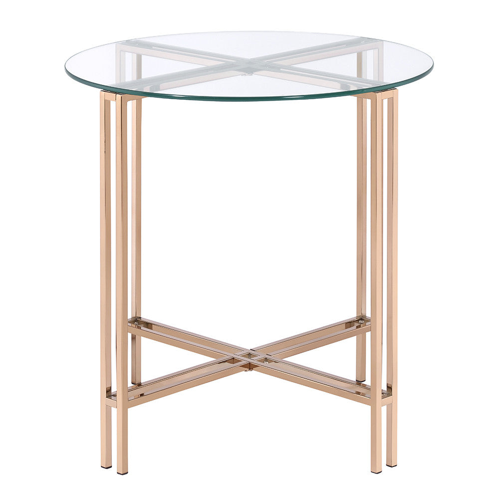 ACME 82997 Veises End Table, Champagne