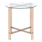 ACME 82997 Veises End Table, Champagne