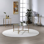 ACME 82997 Veises End Table, Champagne