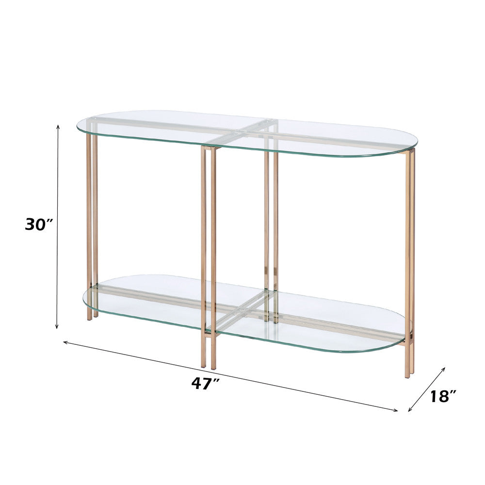 ACME 82999 Veises Sofa Table, Champagne
