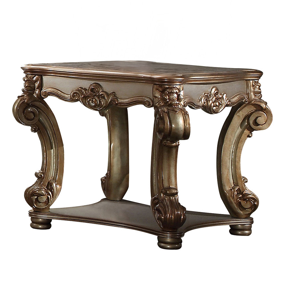 ACME 83001 Vendome End Table, Gold Patina  1