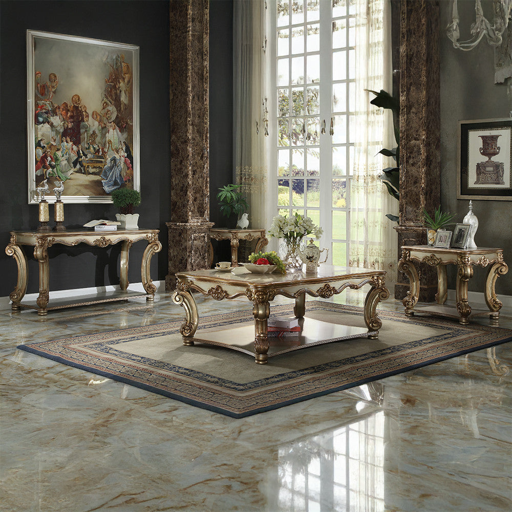ACME 83001 Vendome End Table, Gold Patina  3
