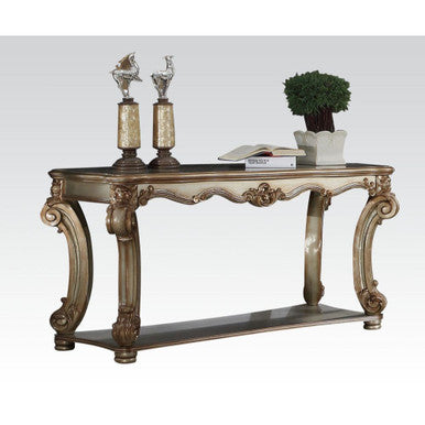 ACME 83002 Vendome Sofa Table, Gold Patina