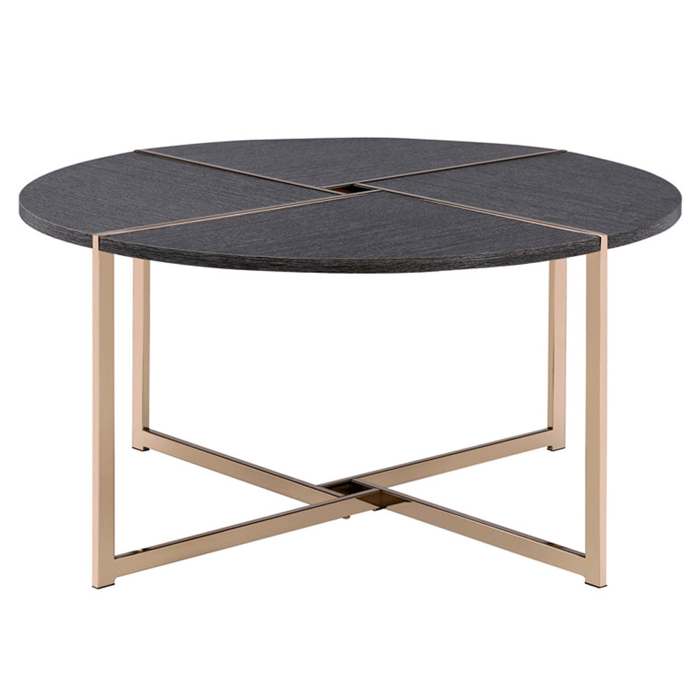 ACME 83005 Bromia Coffee Table, Black & Champagne