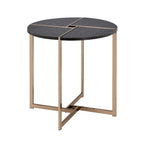 ACME 83007 Bromia End Table, Black & Champagne
