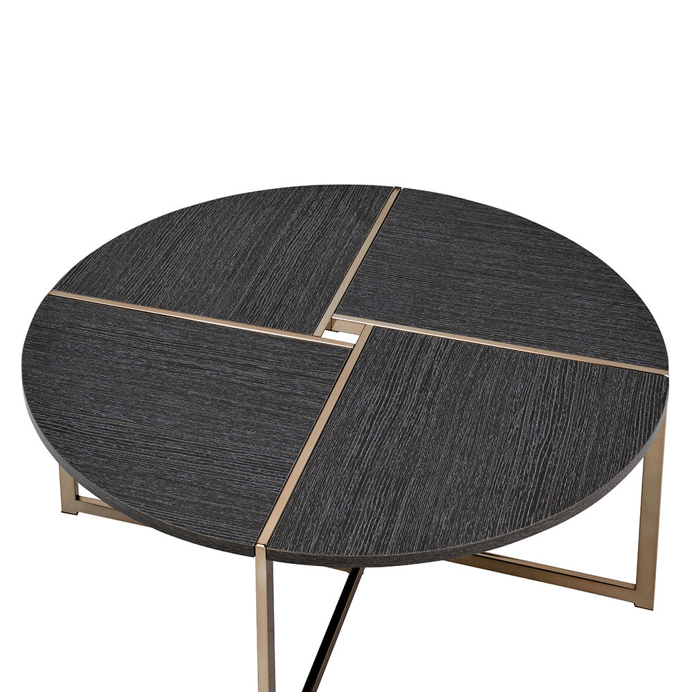 ACME 83007 Bromia End Table, Black & Champagne
