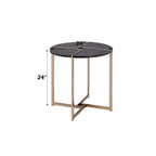 ACME 83007 Bromia End Table, Black & Champagne