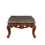 ACME 83065 Eustoma Coffee Table, Marble & Walnut