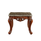 ACME 83067 Eustoma End Table, Marble & Walnut